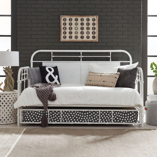 Twin Metal Trundle - Antique White