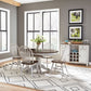 5 Piece Pedestal Table Set- White