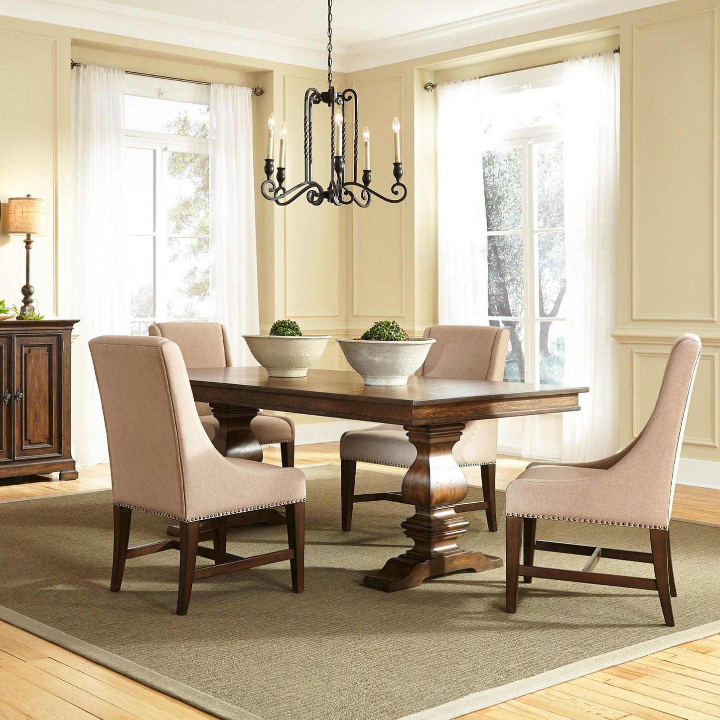 5 Piece Trestle Table Set