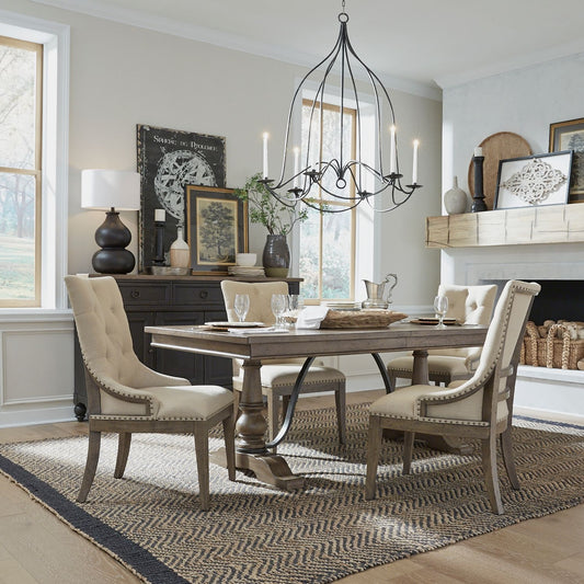 5 Piece Trestle Table Set