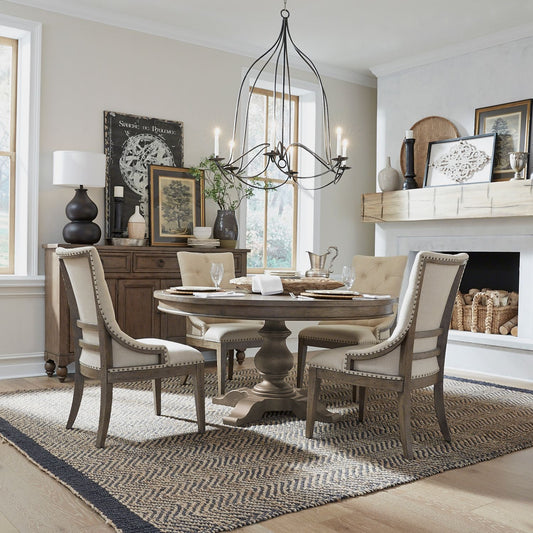 5 Piece Pedestal Table Set