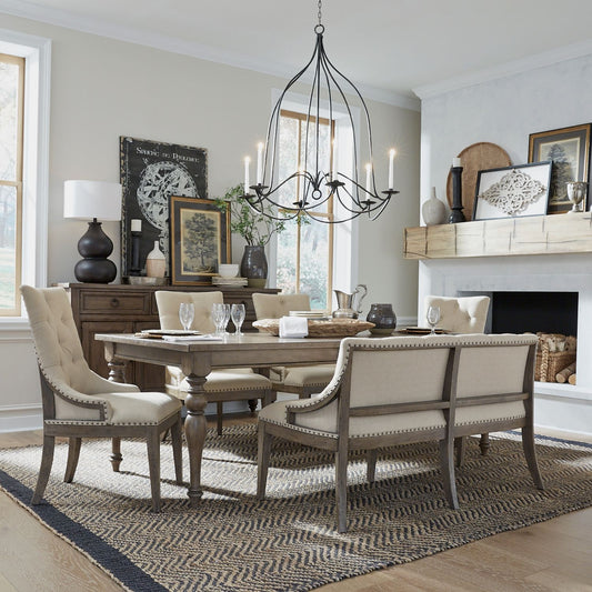 6 Piece Leg Table Set