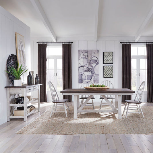 5 Piece Trestle Table Set
