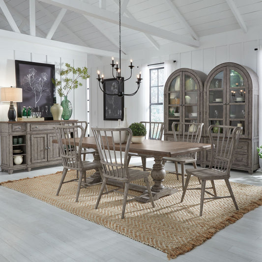 7 Piece Trestle Table Set
