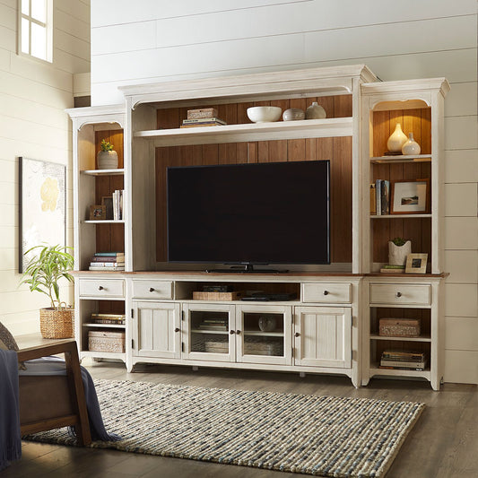 Farmhouse Reimagined - Entertainment Center with Piers