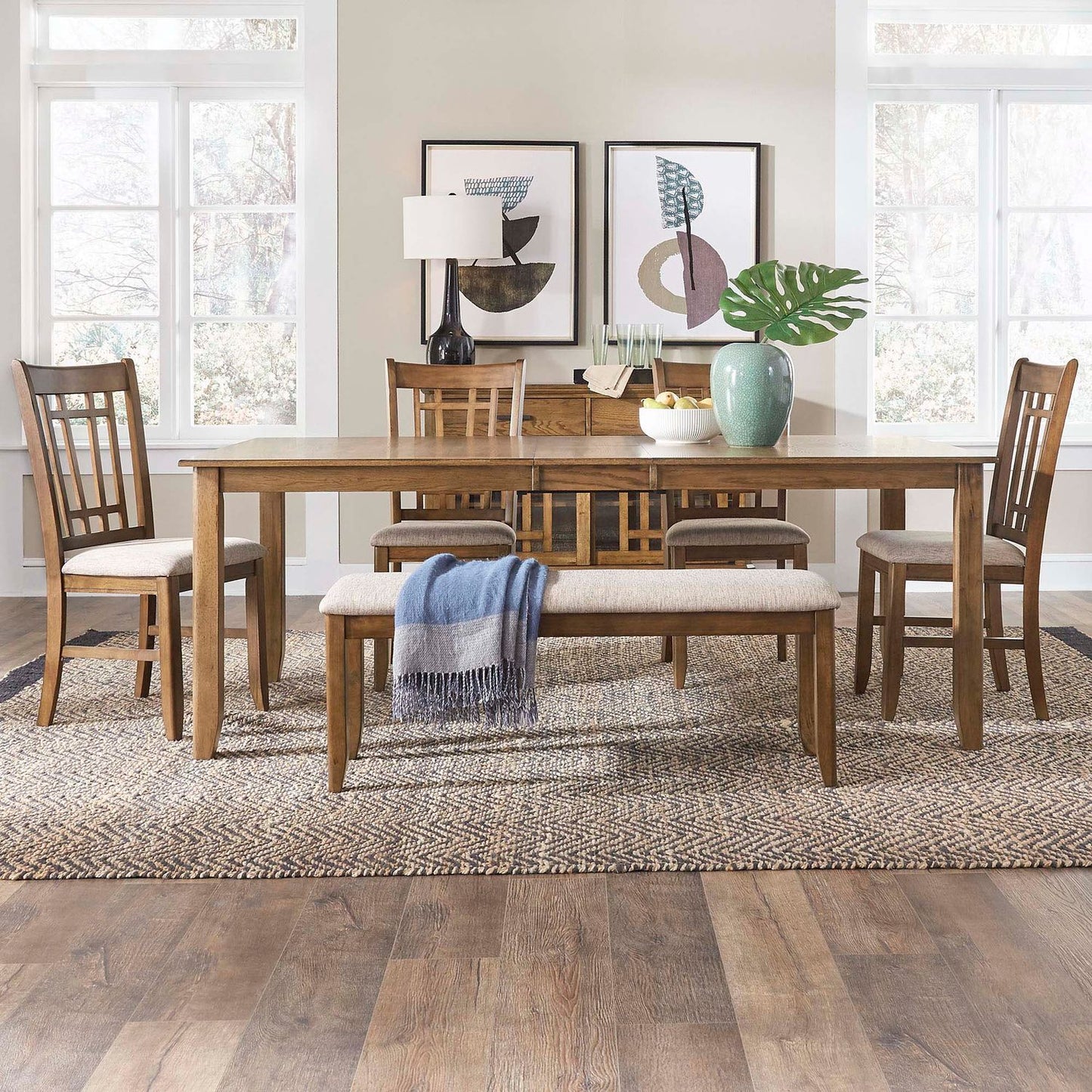 6 Piece Rectangular Table Set