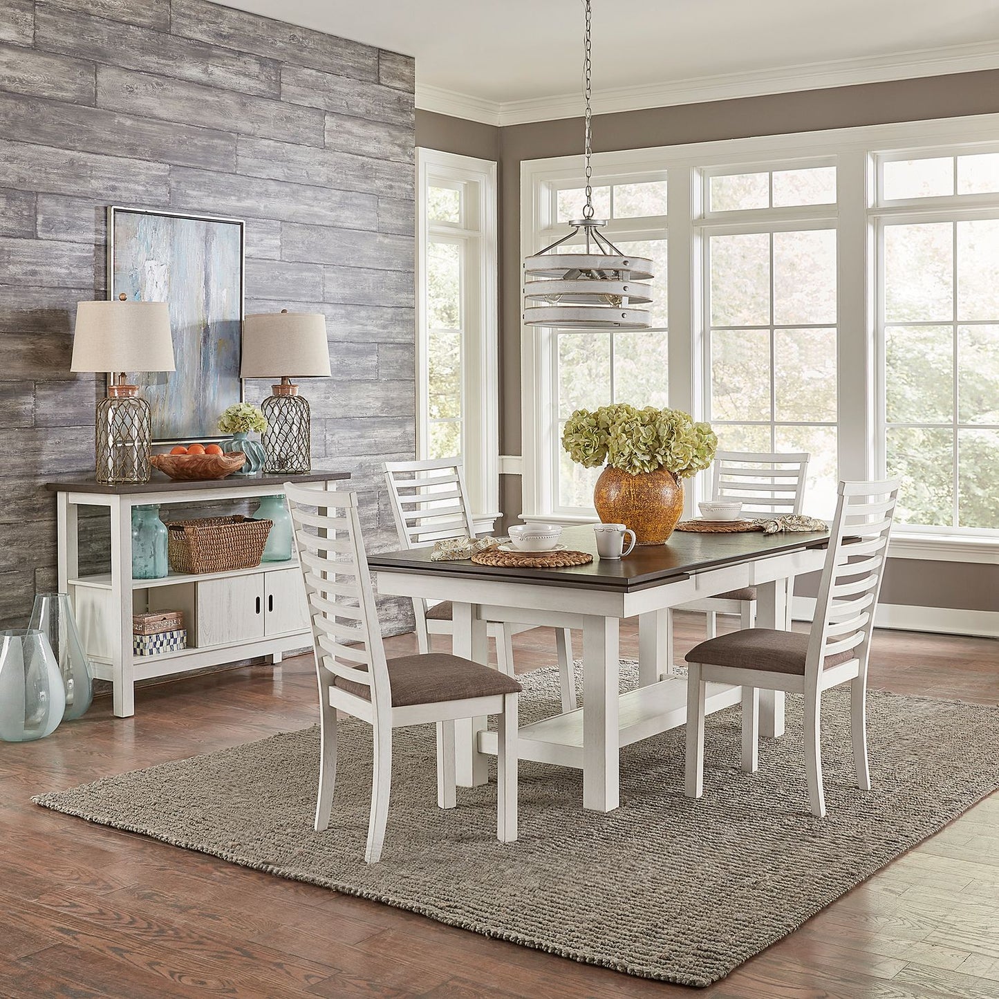 5 Piece Trestle Table Set