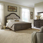 King Uph Bed, Dresser & Mirror