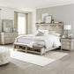 King Mantle Storage Bed, Dresser & Mirror, Night Stand