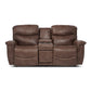 James Power Reclining Loveseat w/ Headrest & Console