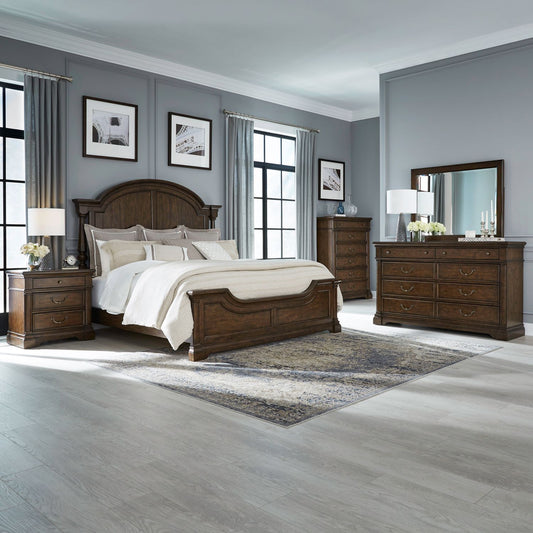 Queen Poster Bed, Dresser & Mirror, Chest, Night Stand