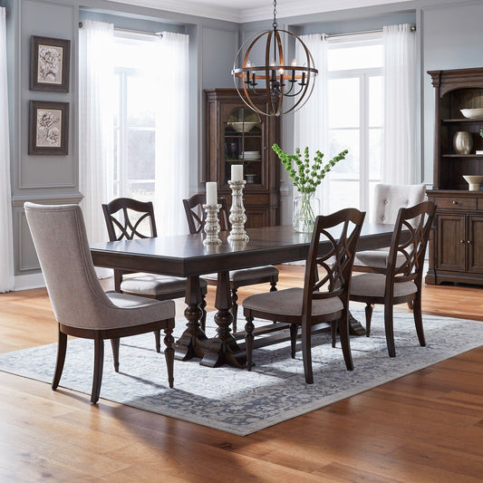 Alt 7 Piece Trestle Table Set