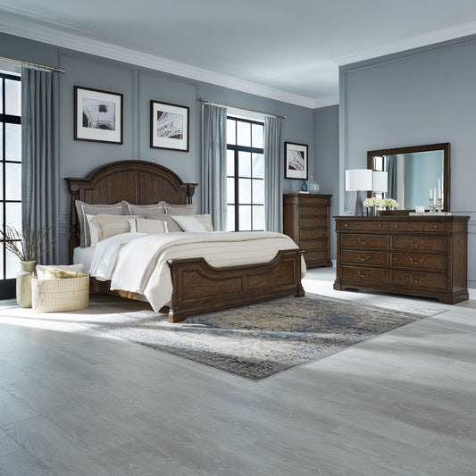 King California Poster Bed, Dresser & Mirror, Chest