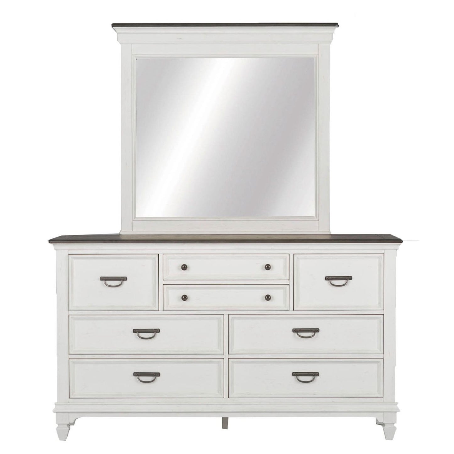 King Panel Bed, Dresser & Mirror, Chest, Night Stand