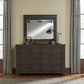 King Bookcase Bed, Dresser & Mirror, Chest, Night Stand
