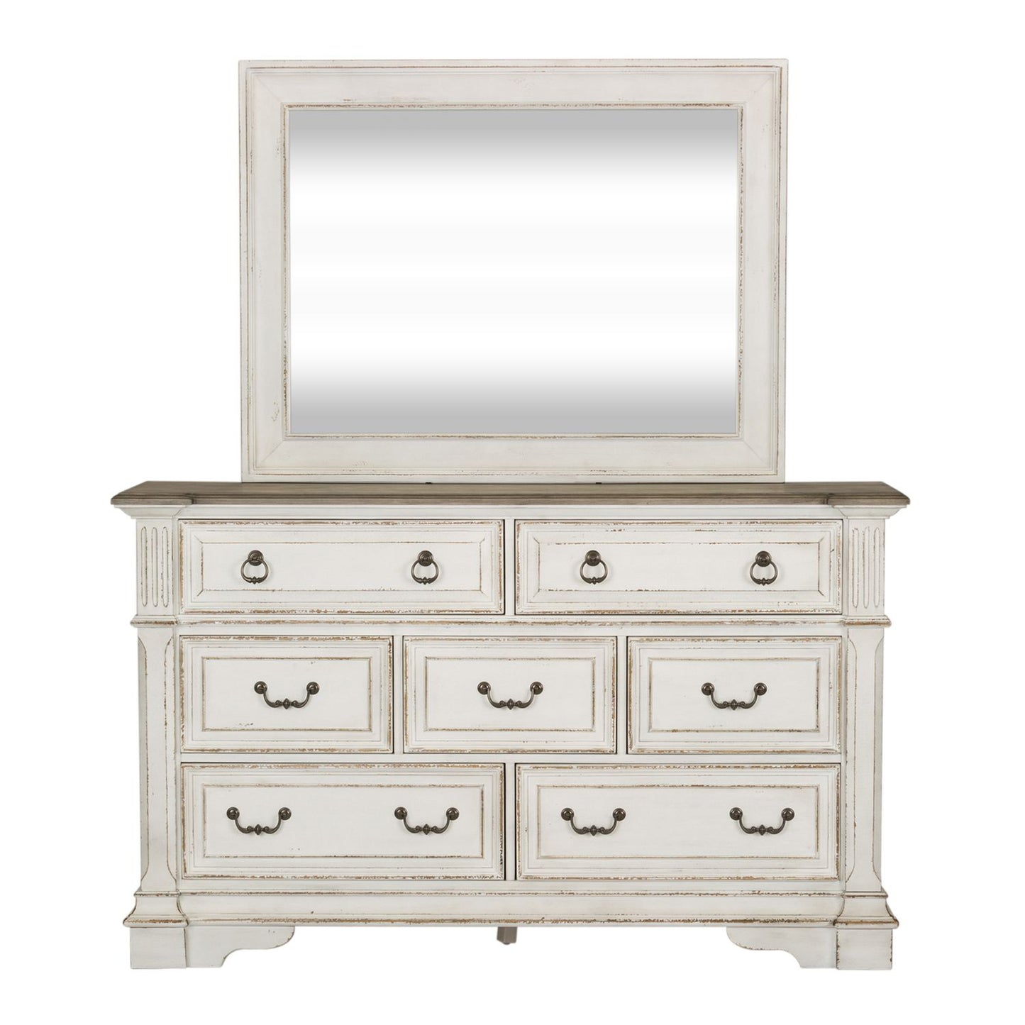 King California Panel Bed, Dresser & Mirror, Night Stand