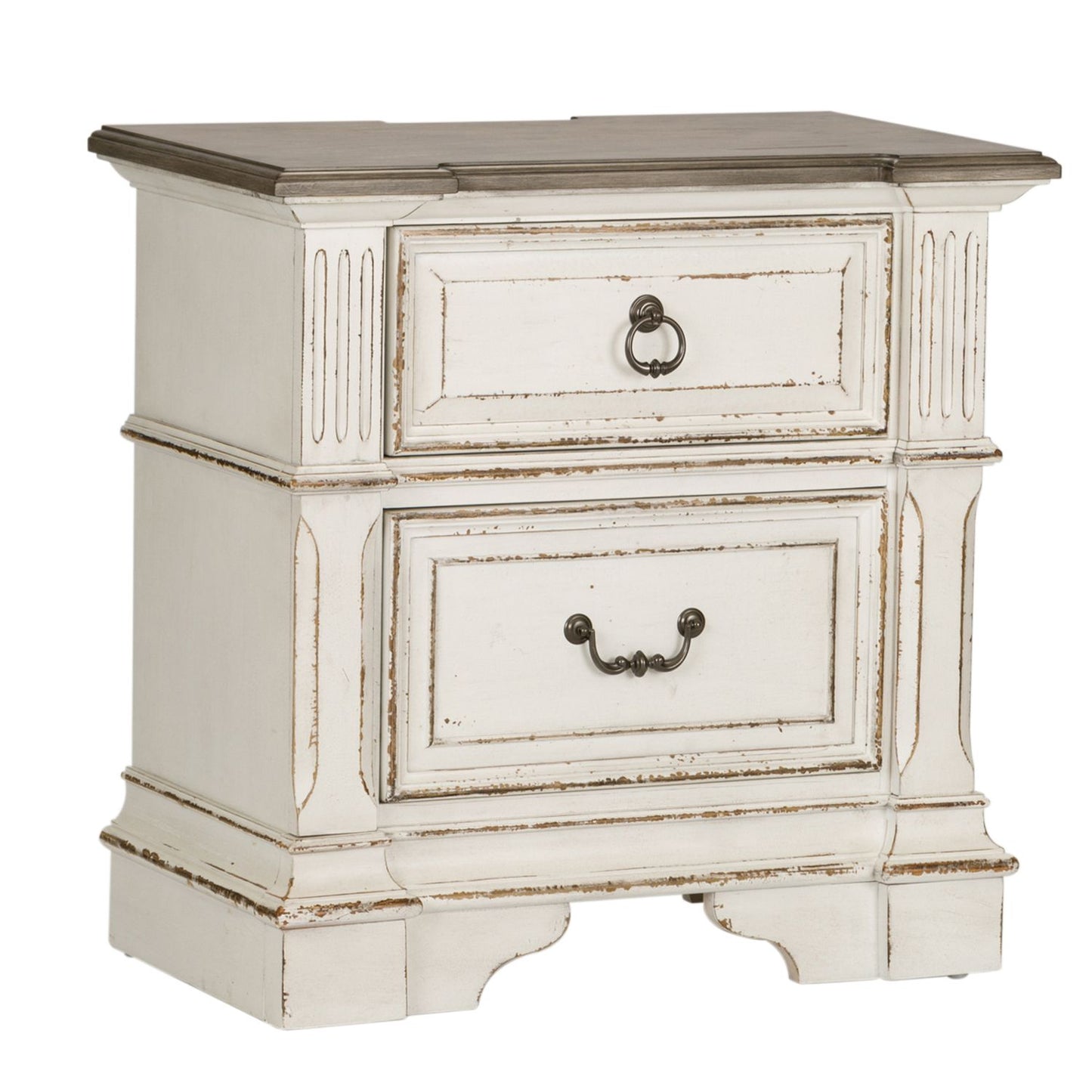 King Panel Bed, Dresser & Mirror, Night Stand