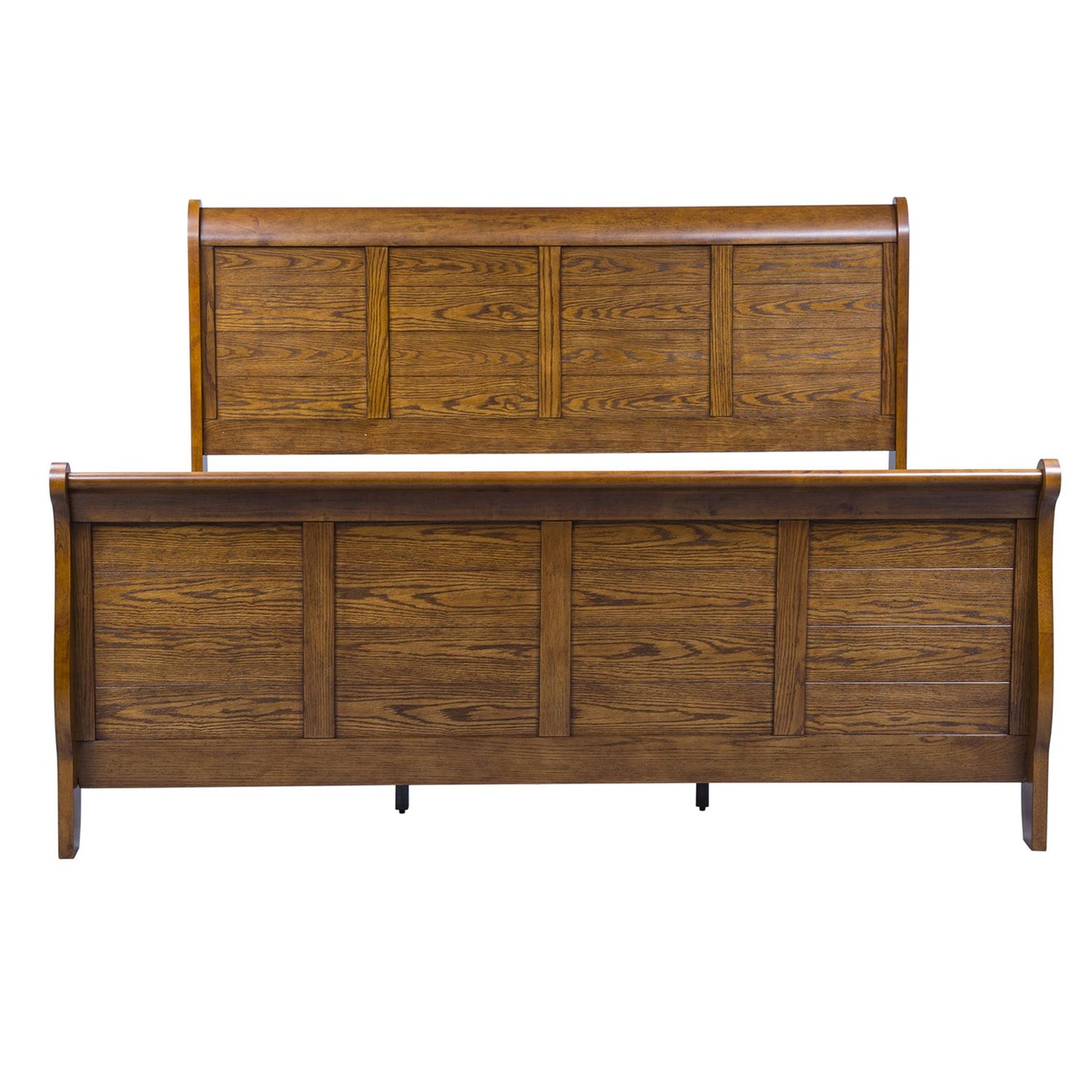 King California Sleigh Bed, Dresser & Mirror