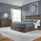 King Panel Bed, Dresser & Mirror