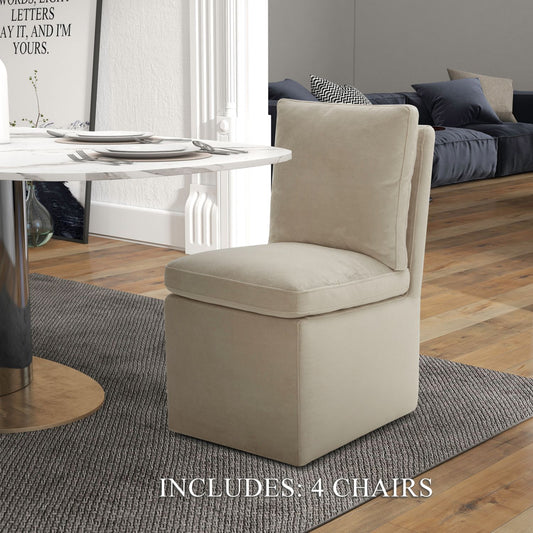 Wicker Accent Dining Chairs - Set of 4