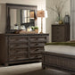 King Two Sided Storage Bed, Dresser & Mirror, Chest