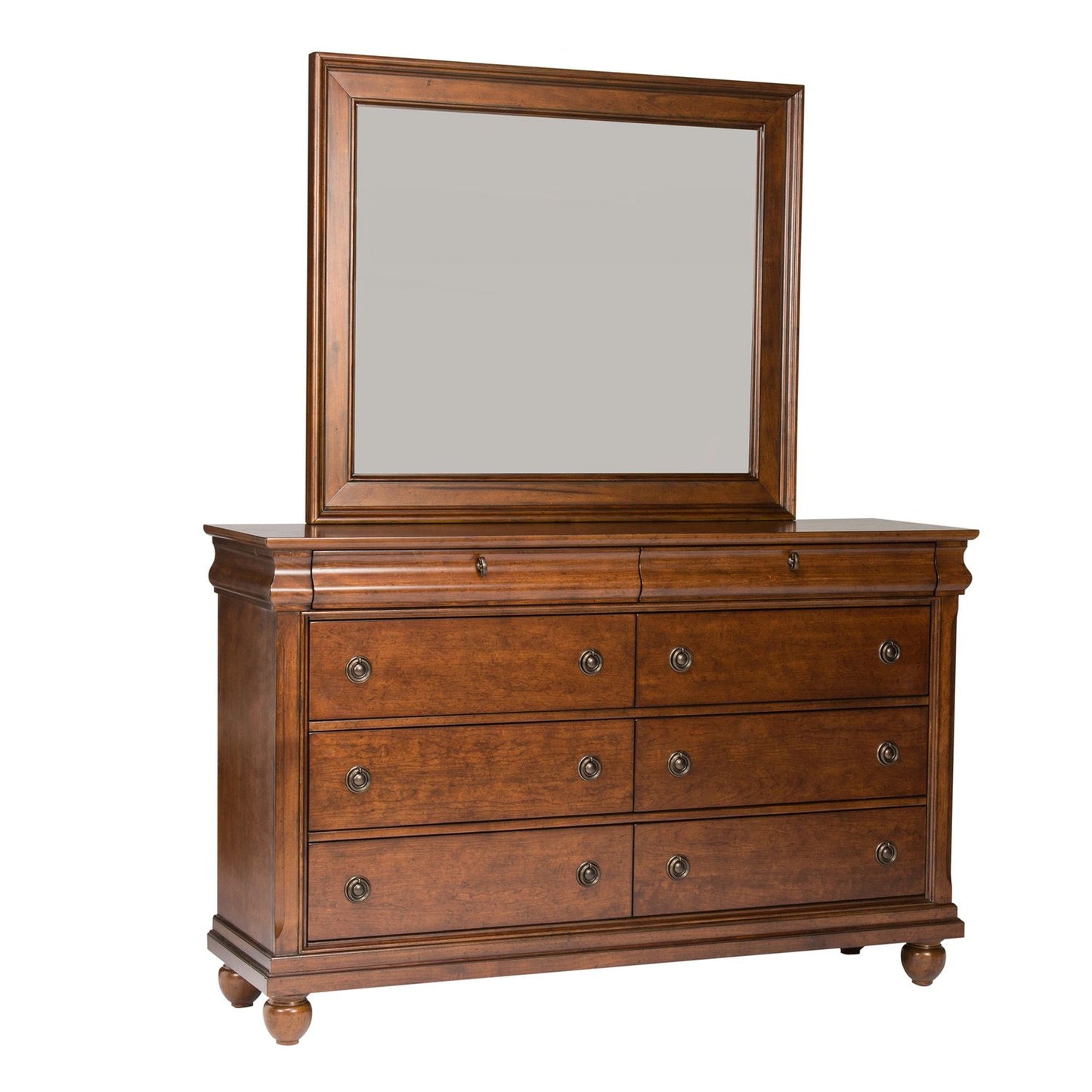 Queen Sleigh Bed, Dresser & Mirror, Chest, Night Stand