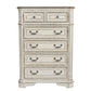 King Panel Bed, Dresser & Mirror, Chest