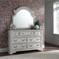 King Uph Bed, Dresser & Mirror, Chest, Night Stand
