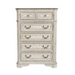 King Uph Bed, Dresser & Mirror, Chest, Night Stand