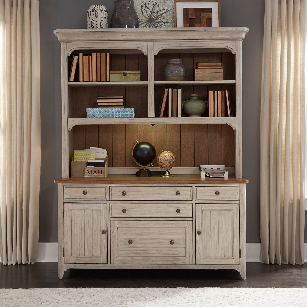 3 Piece Desk & Hutch Set