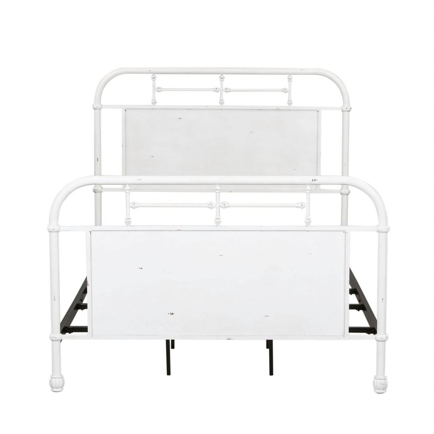 Twin Metal Bed - Antique White