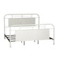 Queen Metal Bed - Antique White