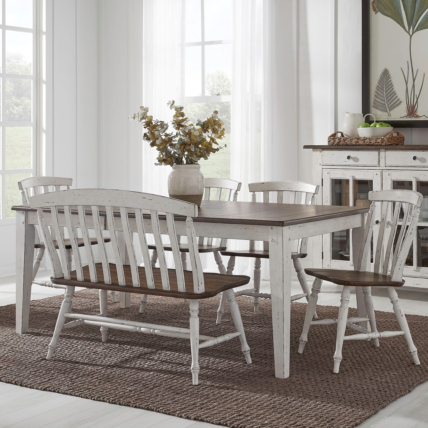 6 Piece Rectangular Table Set