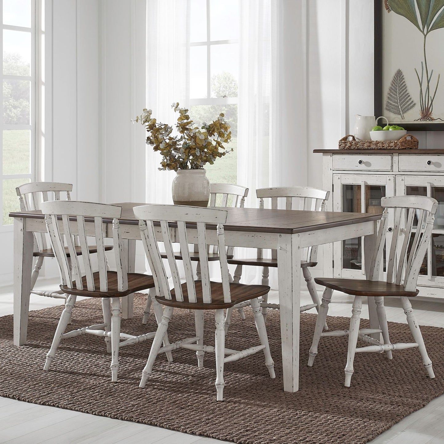 7 Piece Rectangular Table Set