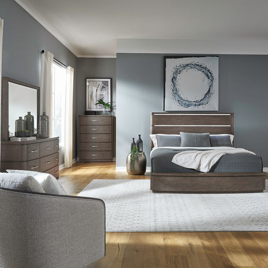 King California Panel Bed, Dresser & Mirror, Chest