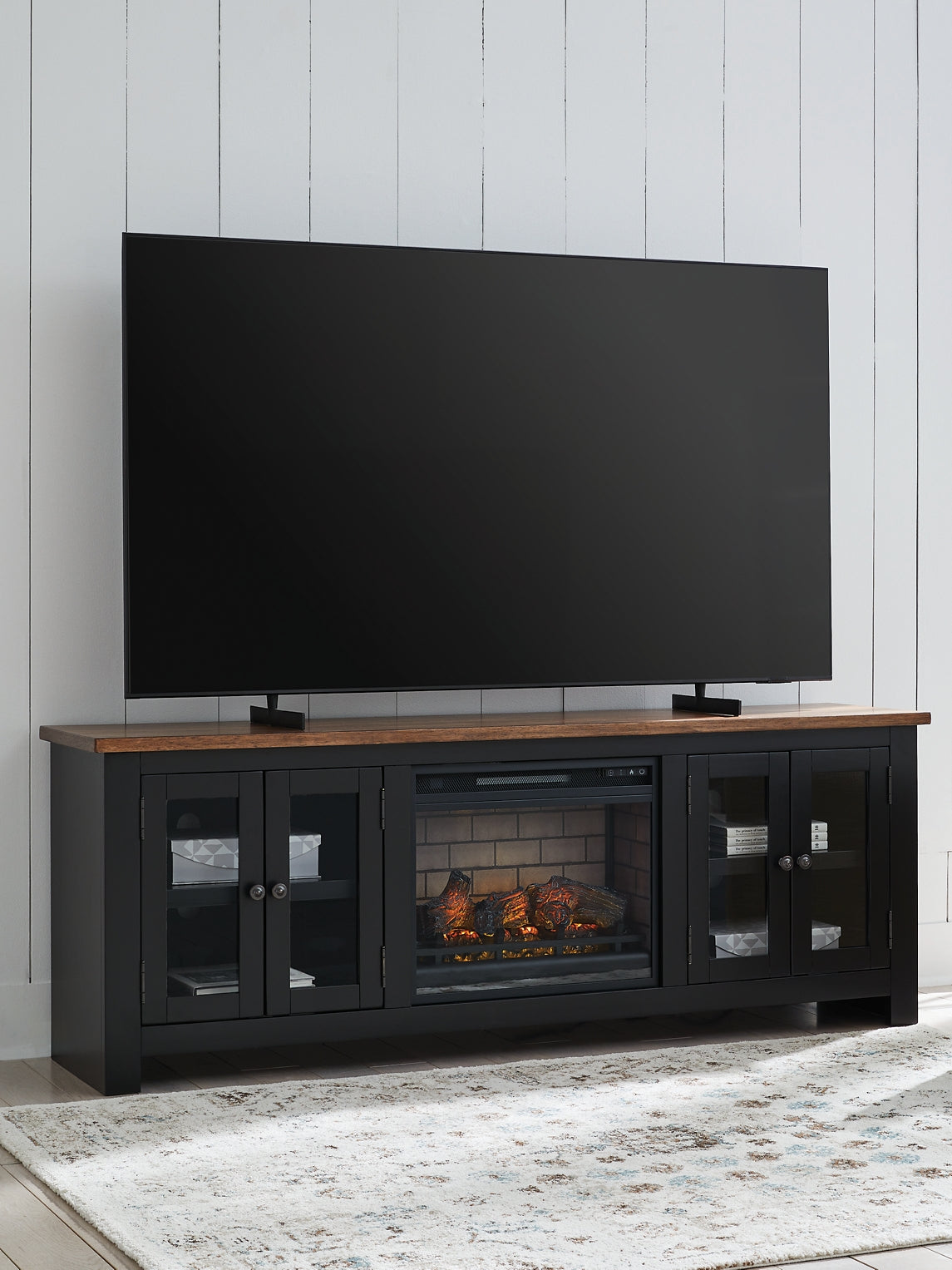 Wildenauer 76" TV Stand with Electric Fireplace