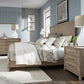 King Panel Bed, Dresser & Mirror, Night Stand