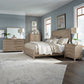 King Panel Bed, Dresser & Mirror, Chest, Night Stand