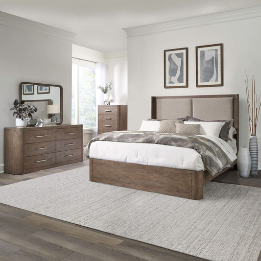 Queen Shelter Bed, Dresser & Mirror, Chest
