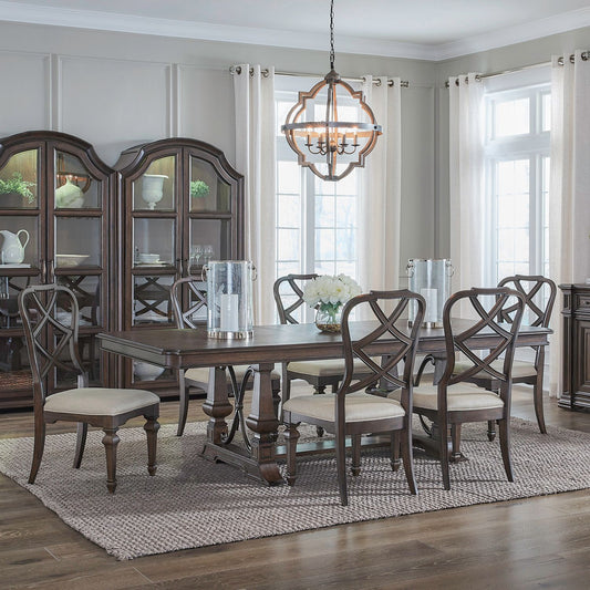 7 Piece Trestle Table Set
