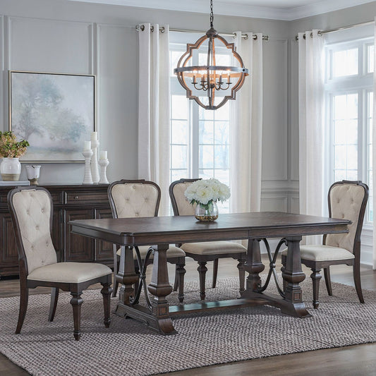 Opt 5 Piece Trestle Table Set