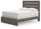 Graystorm Queen Panel Bed with Mirrored Dresser and Nightstand