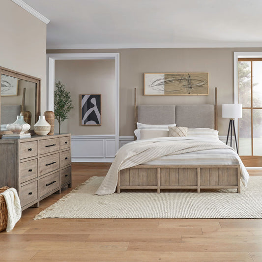 King California Poster Bed, Dresser & Mirror