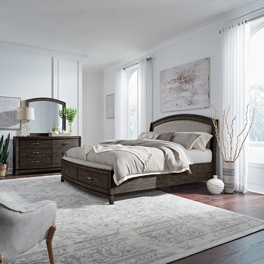 Queen Uph Storage Bed, Dresser & Mirror