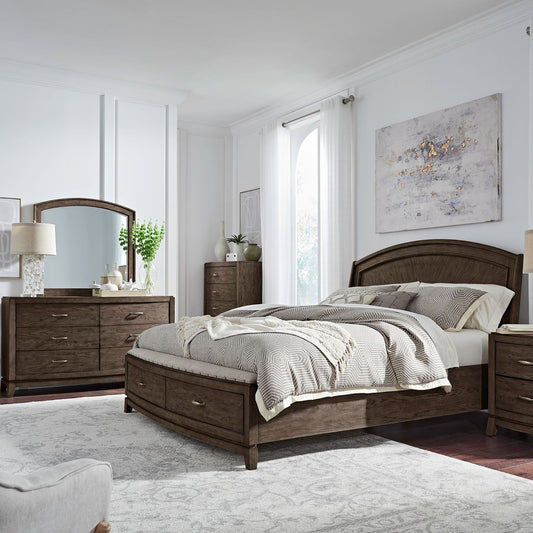 Queen Panel Storage Bed, Dresser & Mirror, Chest