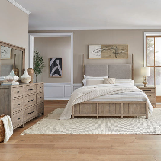 Queen Poster Bed, Dresser & Mirror, Night Stand