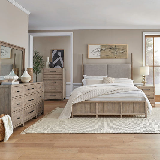 Queen Poster Bed, Dresser & Mirror, Chest, Night Stand