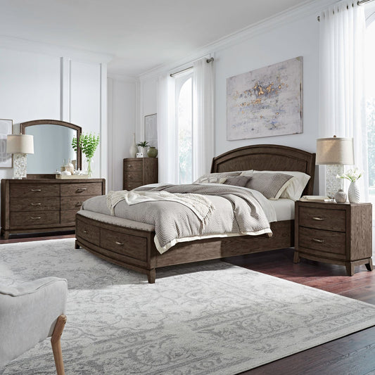 Queen Panel Storage Bed, Dresser & Mirror, Chest, Night Stand