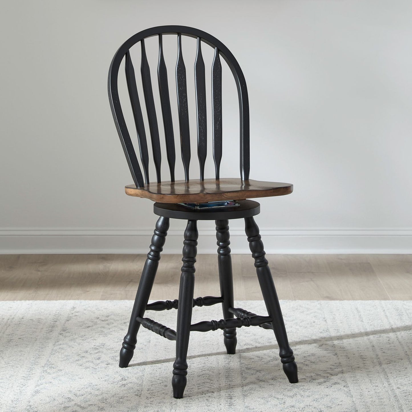 Windsor Swivel Counter Chair - Black