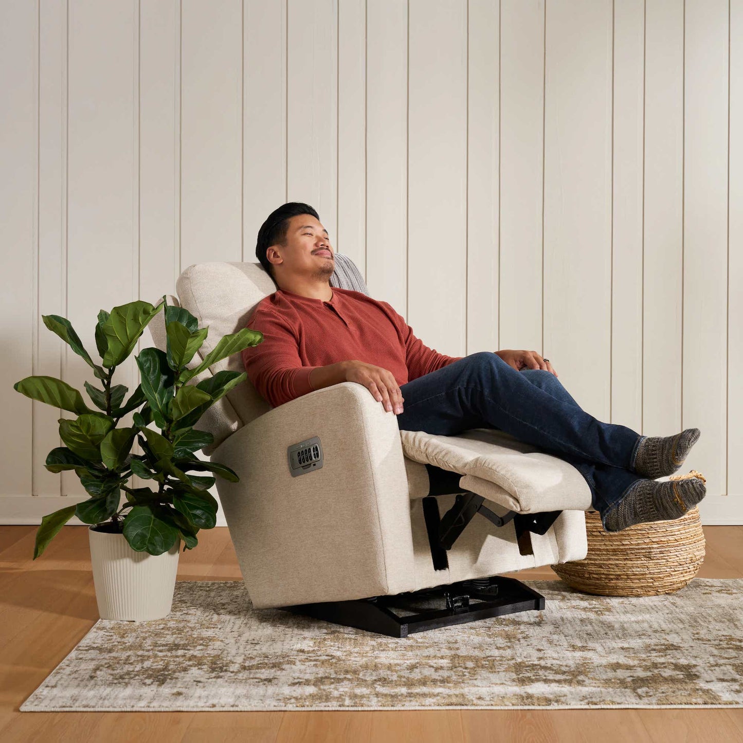 Finley Power Rocking Recliner w/ Headrest & Lumbar